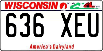 WI license plate 636XEU