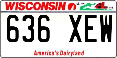 WI license plate 636XEW