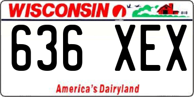 WI license plate 636XEX