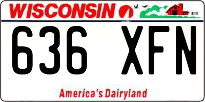 WI license plate 636XFN