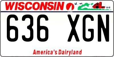WI license plate 636XGN