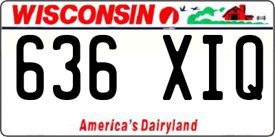 WI license plate 636XIQ