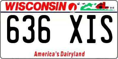 WI license plate 636XIS
