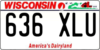 WI license plate 636XLU
