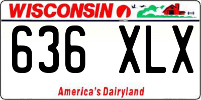 WI license plate 636XLX