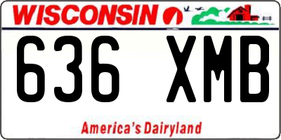 WI license plate 636XMB