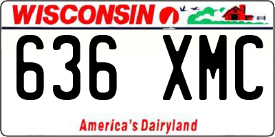 WI license plate 636XMC