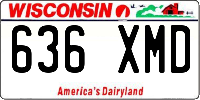 WI license plate 636XMD