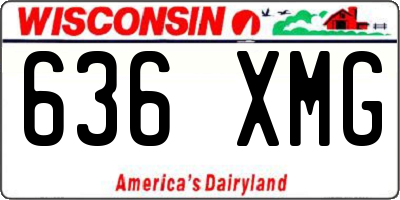 WI license plate 636XMG