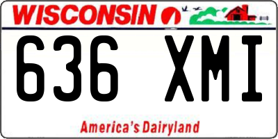 WI license plate 636XMI