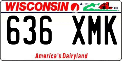 WI license plate 636XMK