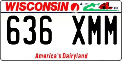 WI license plate 636XMM