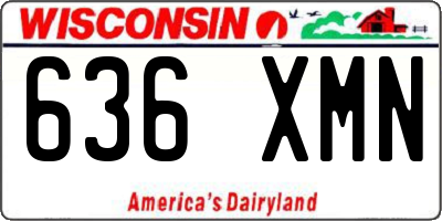 WI license plate 636XMN