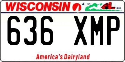 WI license plate 636XMP