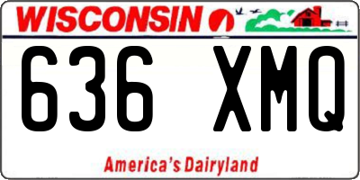WI license plate 636XMQ