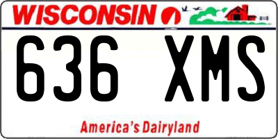 WI license plate 636XMS