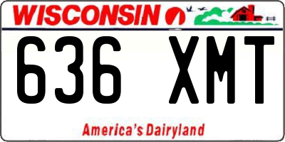WI license plate 636XMT