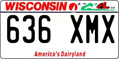 WI license plate 636XMX