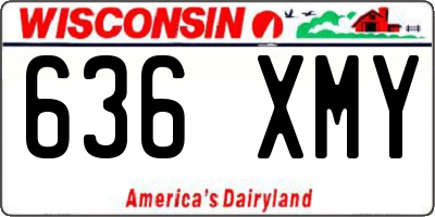 WI license plate 636XMY