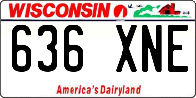 WI license plate 636XNE
