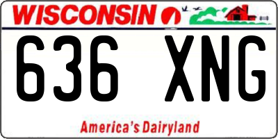 WI license plate 636XNG