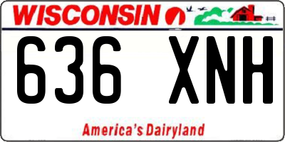 WI license plate 636XNH
