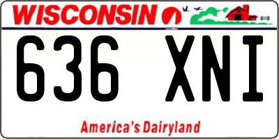 WI license plate 636XNI