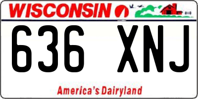 WI license plate 636XNJ