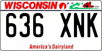 WI license plate 636XNK
