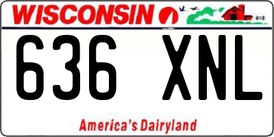 WI license plate 636XNL