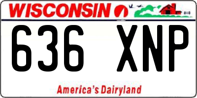 WI license plate 636XNP