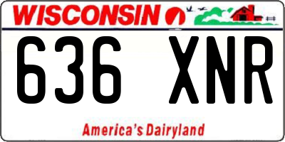 WI license plate 636XNR