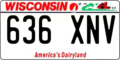 WI license plate 636XNV