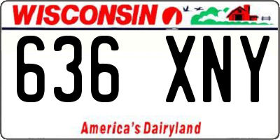 WI license plate 636XNY