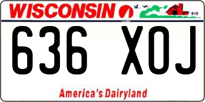 WI license plate 636XOJ