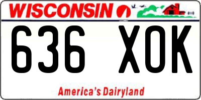WI license plate 636XOK