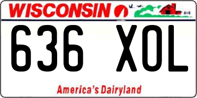 WI license plate 636XOL