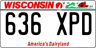 WI license plate 636XPD