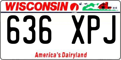 WI license plate 636XPJ