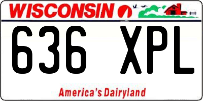 WI license plate 636XPL