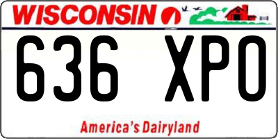 WI license plate 636XPO