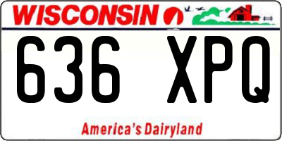 WI license plate 636XPQ
