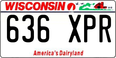 WI license plate 636XPR