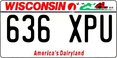 WI license plate 636XPU