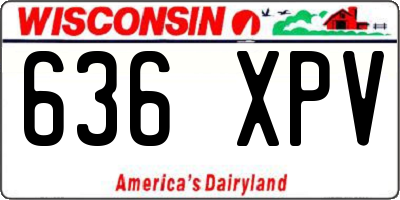 WI license plate 636XPV