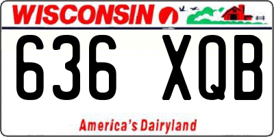 WI license plate 636XQB