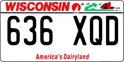 WI license plate 636XQD