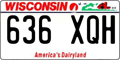 WI license plate 636XQH