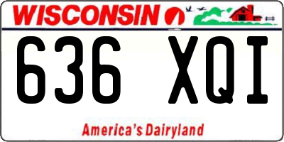 WI license plate 636XQI