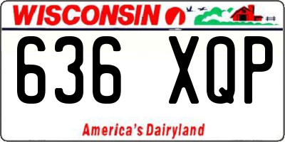 WI license plate 636XQP